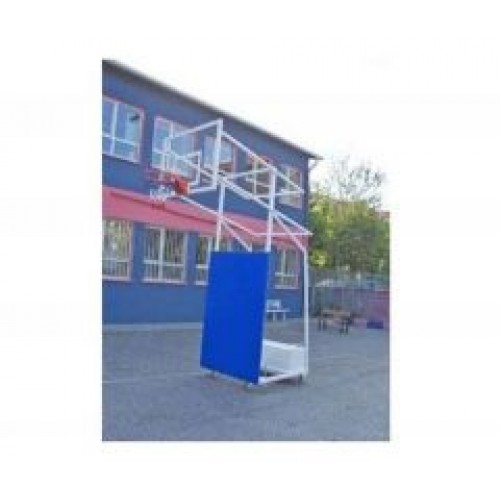 Basketbol Potası 4 Direk Tekerlekli 10 mm Cam Panya